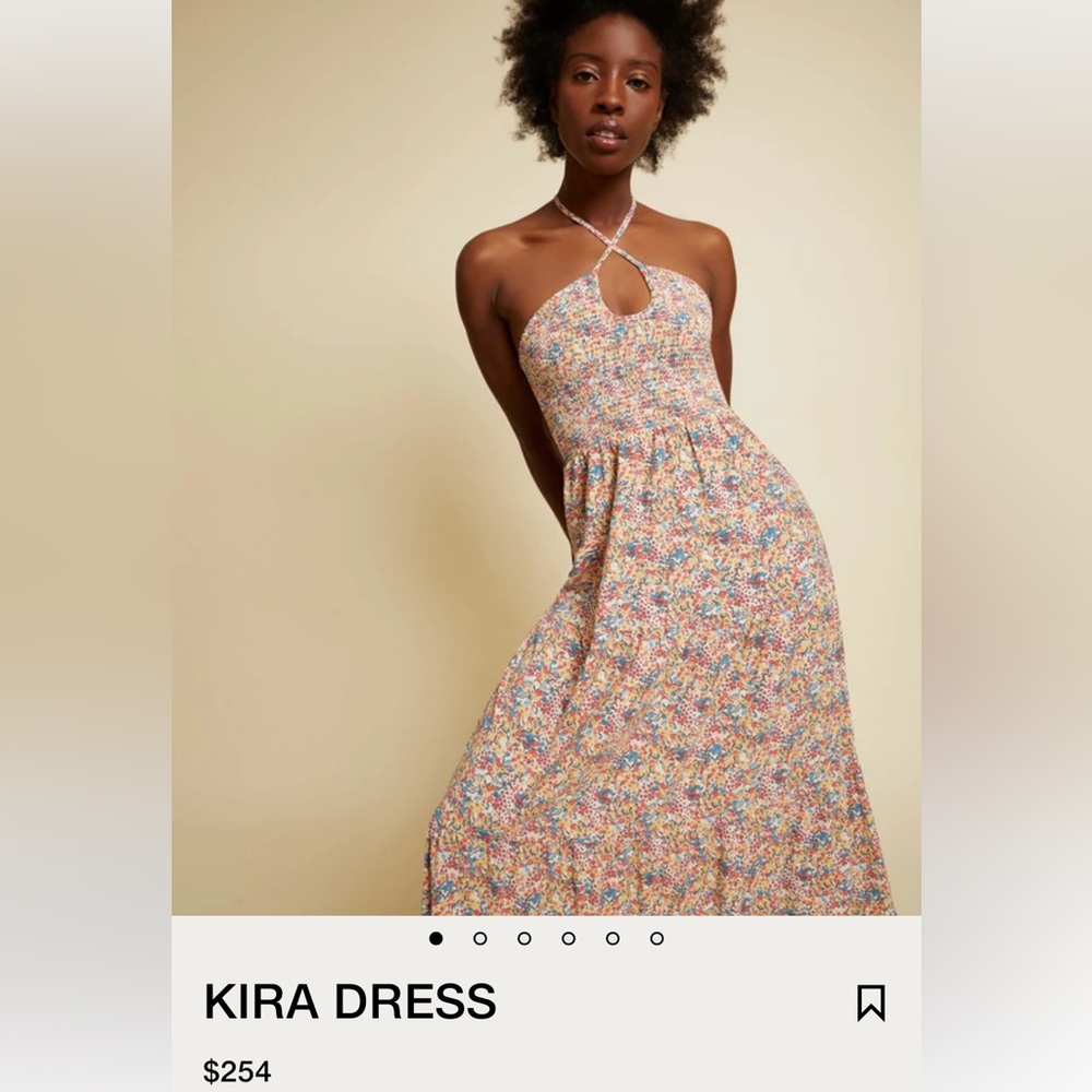Nation LTD Kira 70s Maxi Dress. Tie halter neck. Size Small. No rips or stains.